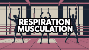 Respiration musculation salle de musculation stylisee