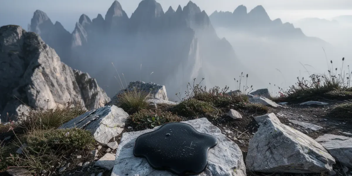 panorama montagnes escarpées shilajit résine noire
