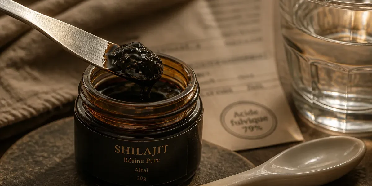 Shilajit primal 79% acide fulvique pour booster l’énergie