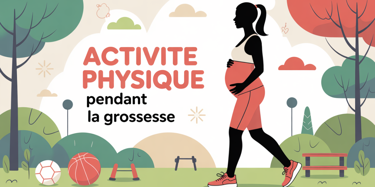 Visuel sport grossesse 1er trimestre silhouette femme enceinte parc