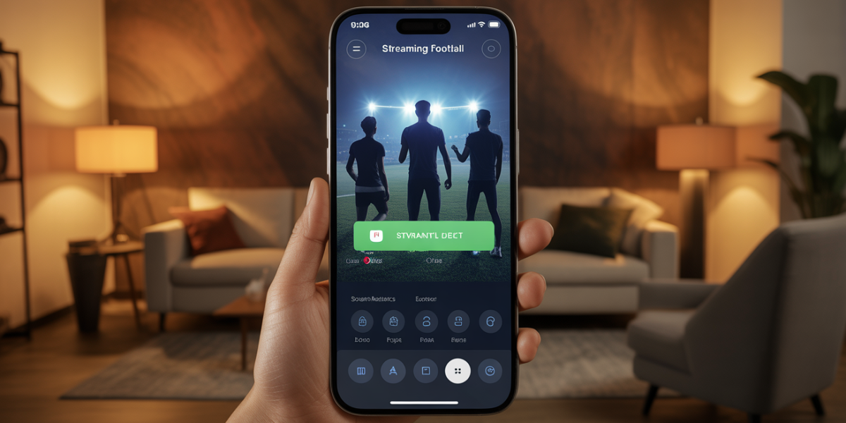 interface streaming football scores en direct mobile