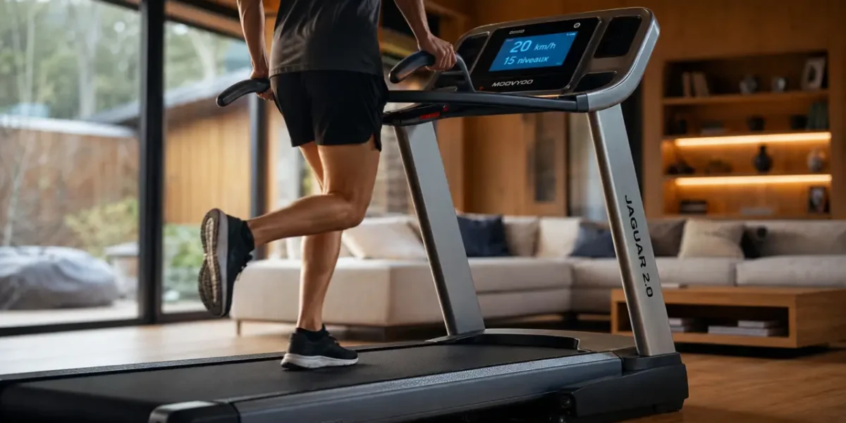 tapis de course jaguar 2.0 à 20 km/h et 15 niveaux d’inclinaison