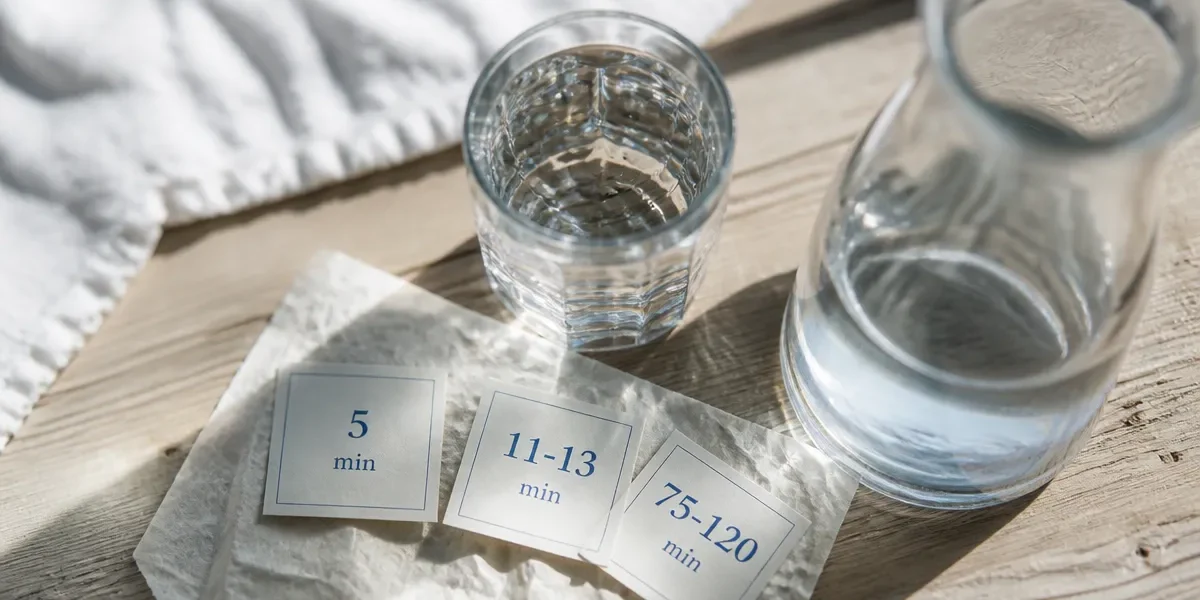 Repères du temps de digestion de l eau : absorption et élimination