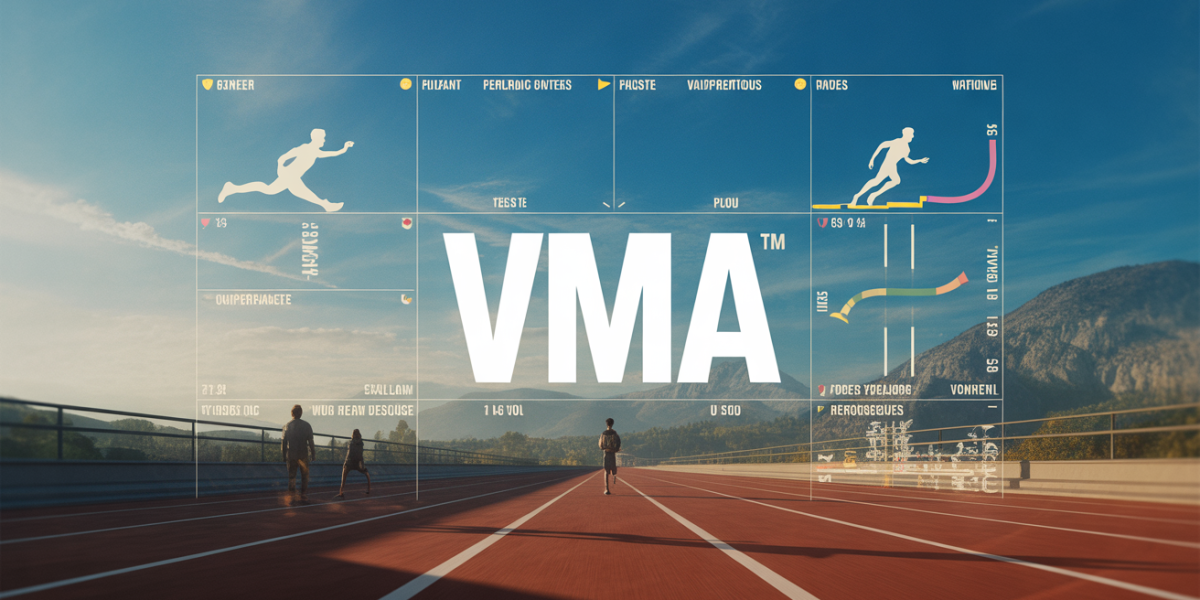 Illustration VMA piste, coureurs, montre GPS, progression
